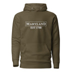 Embroidered Maryland State Premium Hoodie