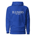 Embroidered Illinois State Premium Hoodie