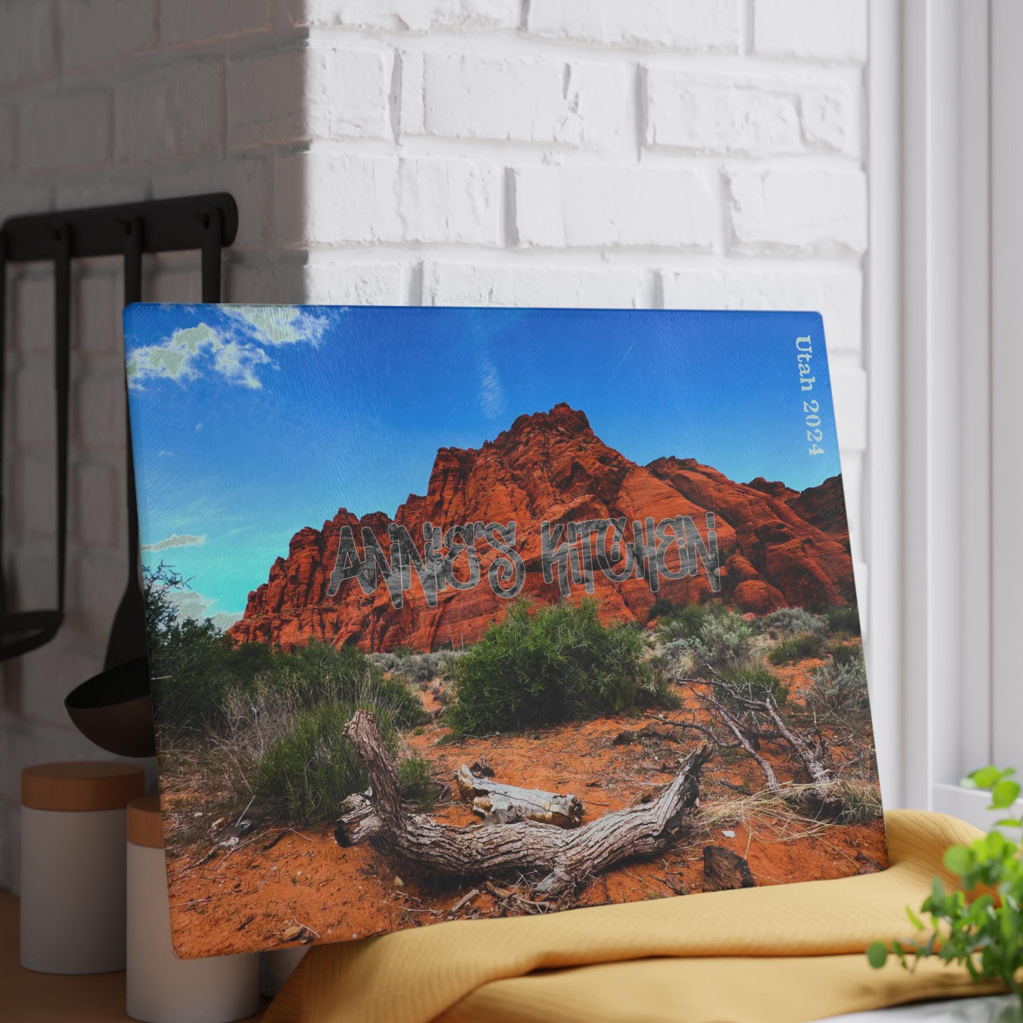Personalized Glass Cutting Board: Custom Kitchen Decor, Photo Printed Gift