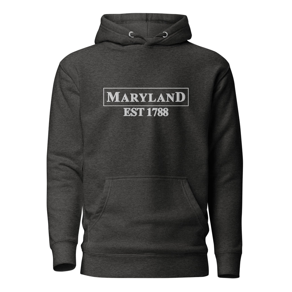 Embroidered Maryland State Premium Hoodie
