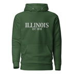 Embroidered Illinois State Premium Hoodie