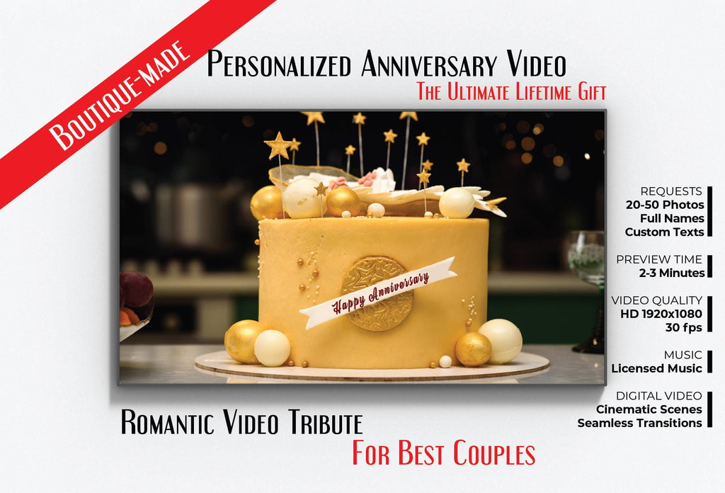 Personalized Anniversary Video Gift: Cinematic Photo Slideshow (Digital Download)