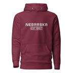 Embroidered Nebraska State Premium Hoodie