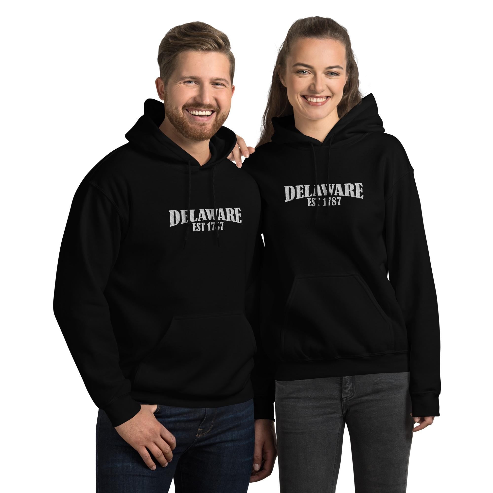 Embroidered Delaware State Hoodie