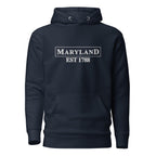 Embroidered Maryland State Premium Hoodie