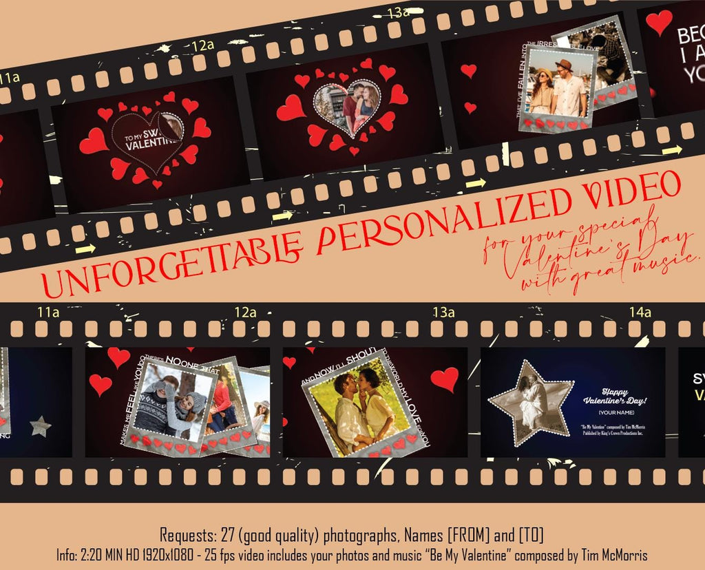 Personalized Valentine's Day Video Gift | Cinematic Love Story Film | Elegant Digital Couples Keepsake