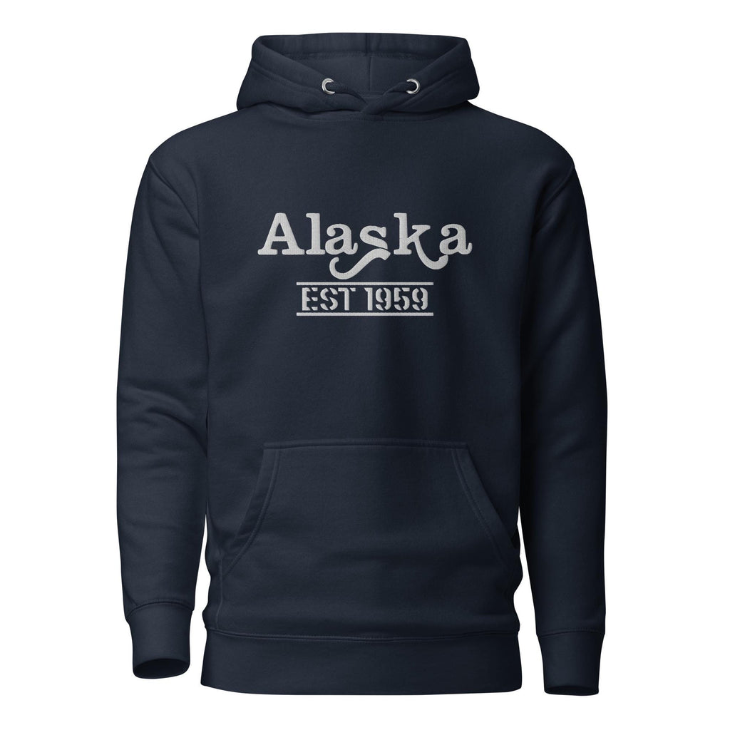 Embroidered Alaska State Premium Hoodie