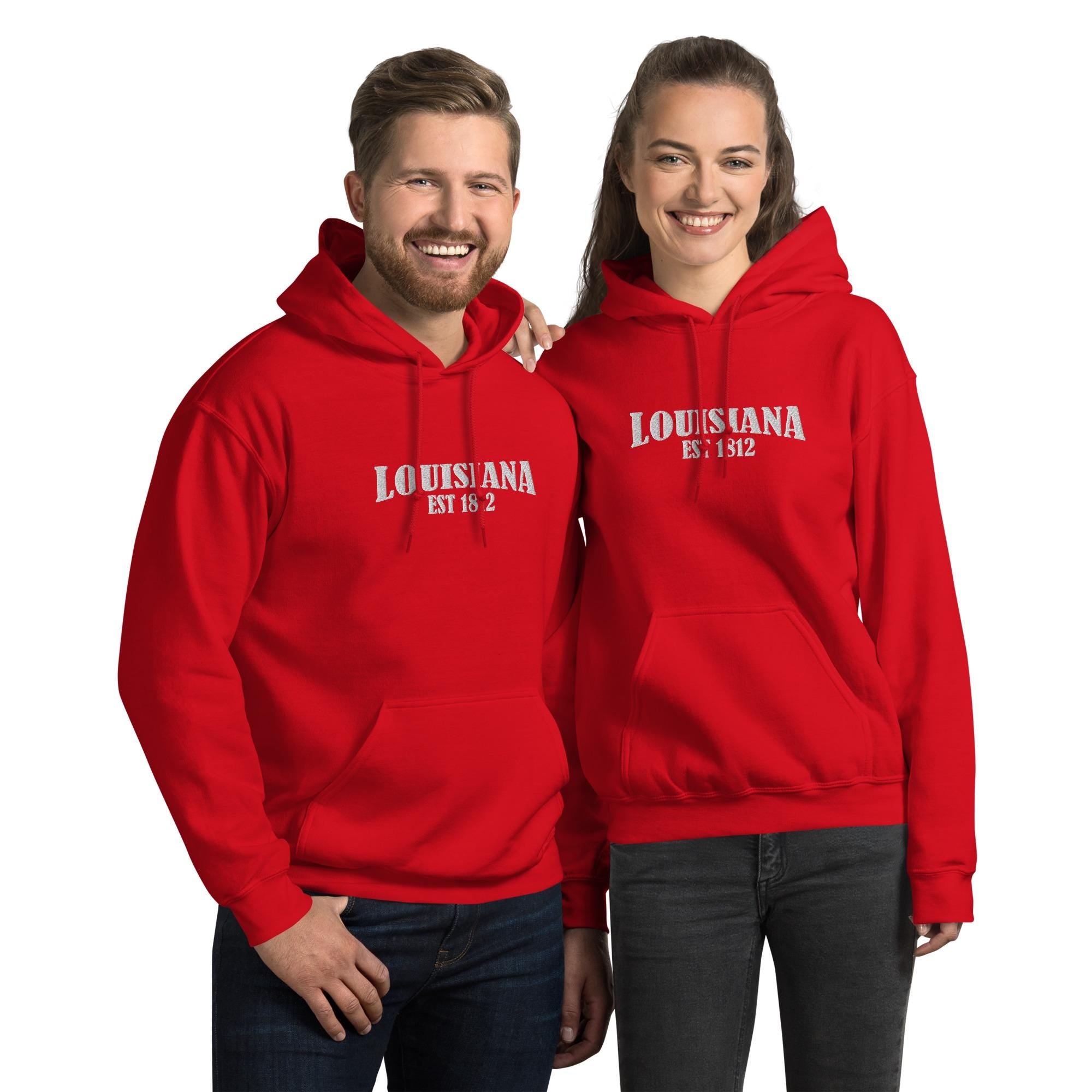 Embroidered Louisiana State Hoodie