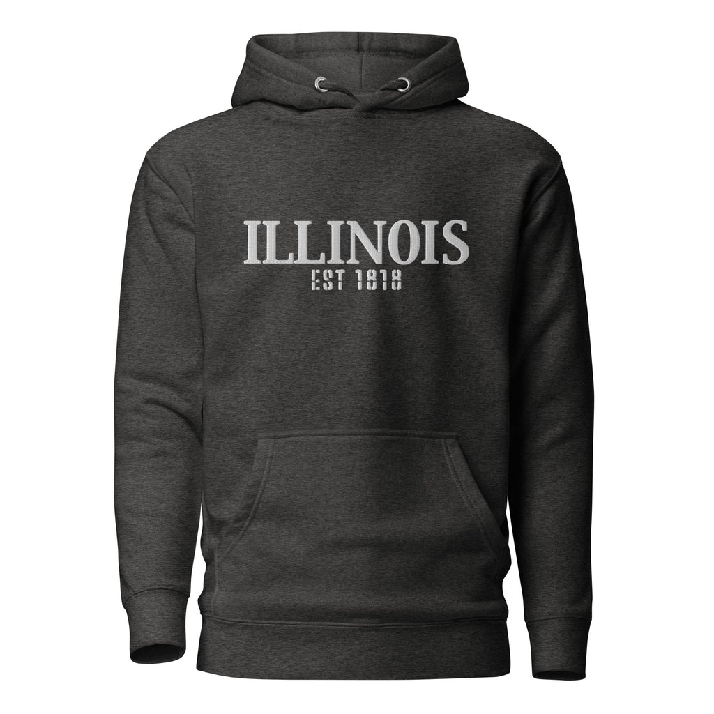 Embroidered Illinois State Premium Hoodie