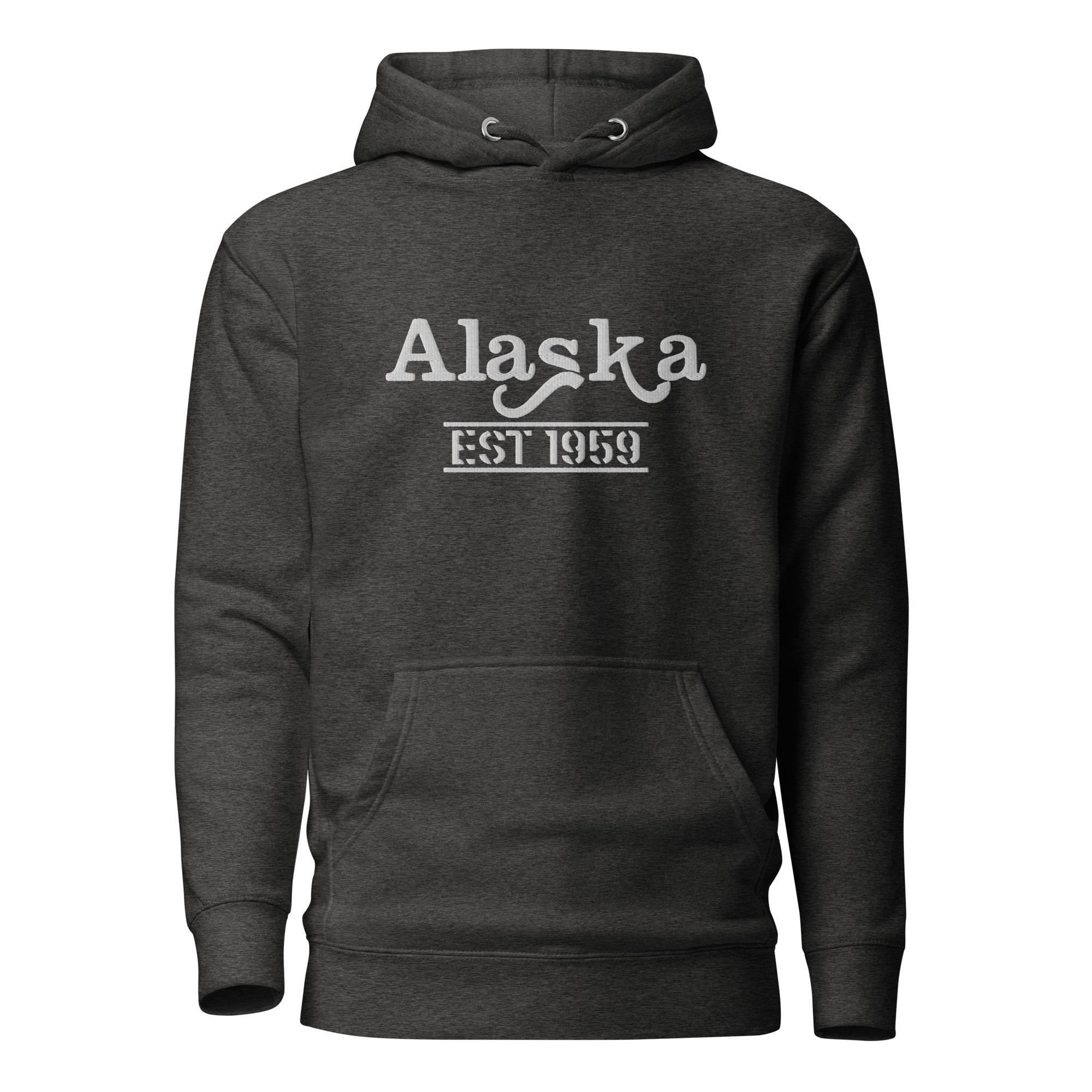 Embroidered Alaska State Premium Hoodie