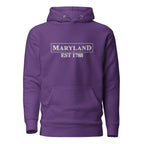 Embroidered Maryland State Premium Hoodie