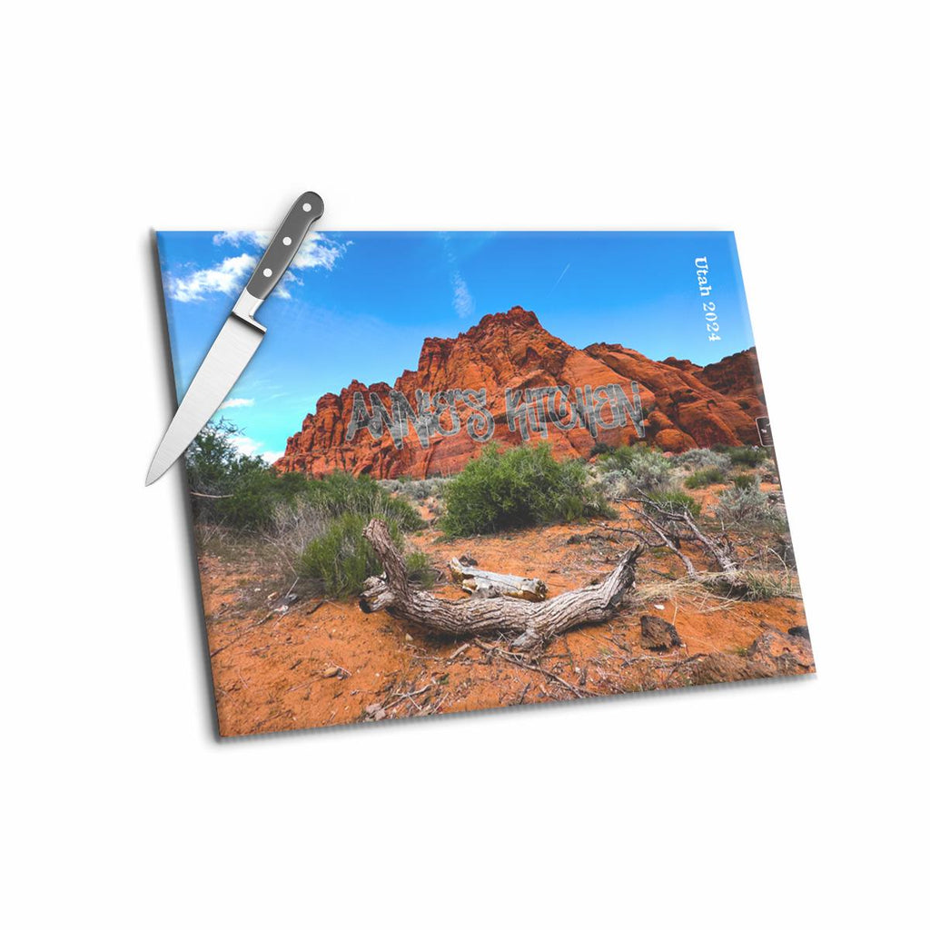 Personalized Glass Cutting Board: Custom Kitchen Decor, Photo Printed Gift