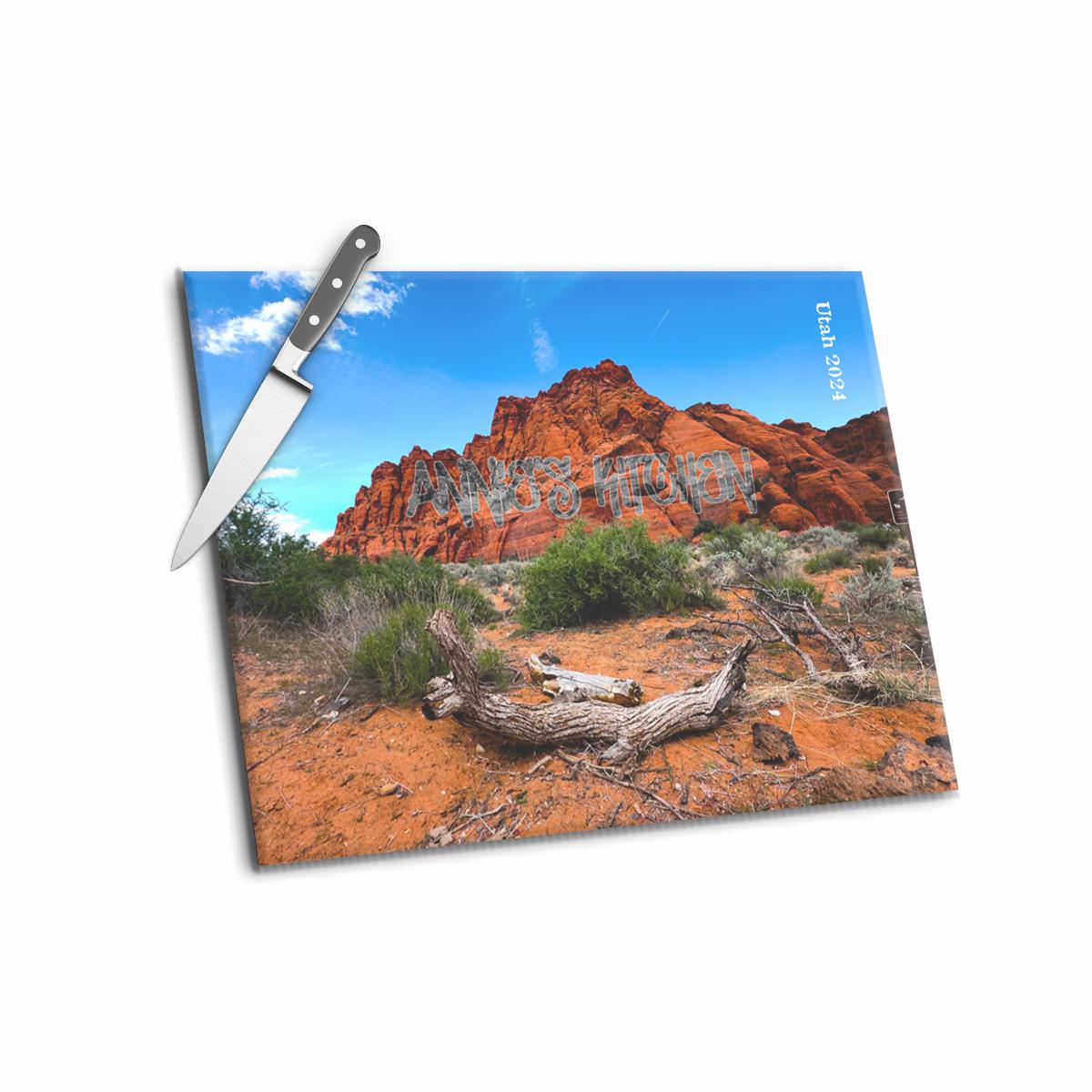 Personalized Glass Cutting Board: Custom Kitchen Decor, Photo Printed Gift