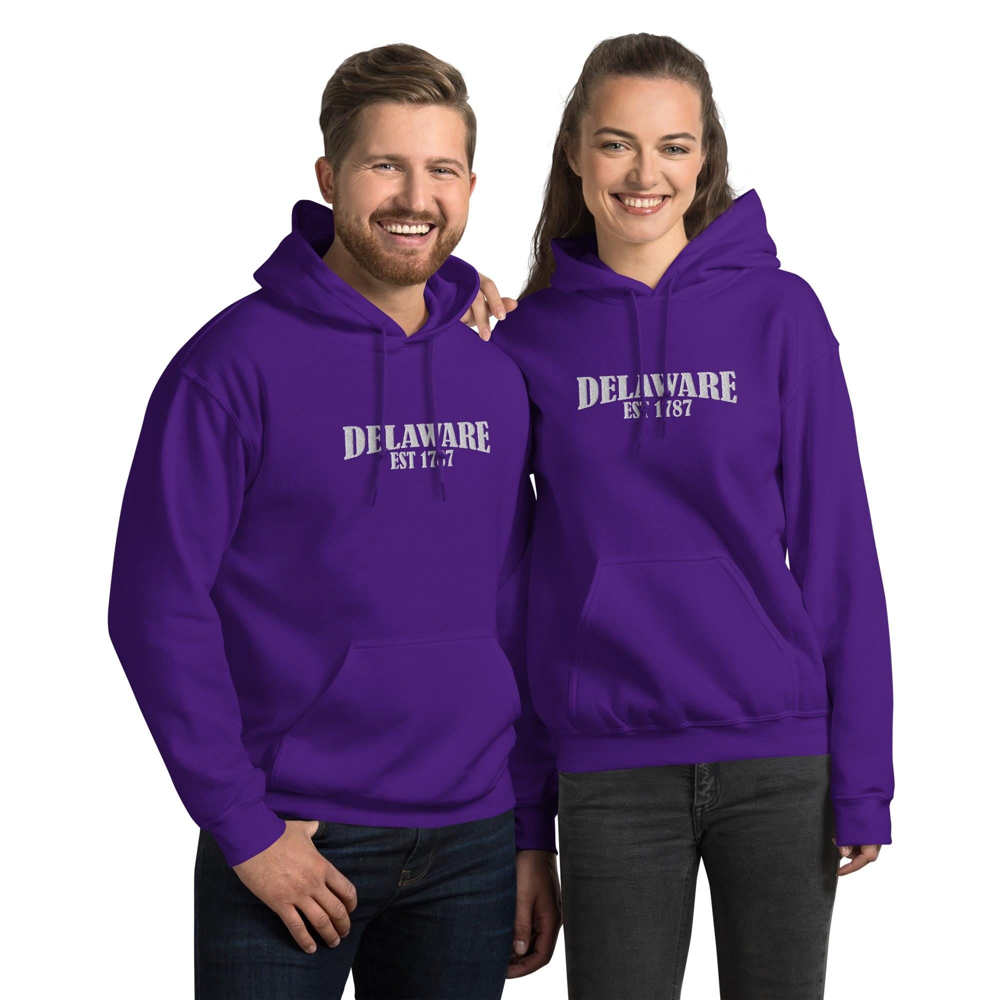 Embroidered Delaware State Hoodie